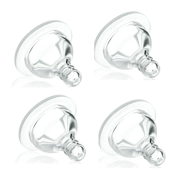 Cheers.US 4Pcs Bottle Nipples Slow Flow Nipple, for Newborns and Older, SkinSoft Silicone Nipples for Baby Bottles