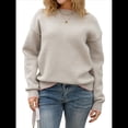 thumbnail image 1 of Suéter de Punto de Larga con Cuello Redondo y Lazo para Mujer, Sin Espalda Gris M, 1 of 10