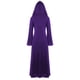 thumbnail image 5 of Vestido largo de manga larga con cuello en V para mujer con capucha y encaje de Halloween Pompotops  hdfakjf6931, 5 of 6