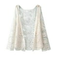 thumbnail image 4 of Baberdicy Womens Cardigans Lightweight Limited Time Deal, Women's Spring/Summer Cotton Embroidered Lace Cardigan Short Bat Sleeve Loose Shawl 7 Inch Sleeve Air Conditioning Hoodie for Women, 4 of 4