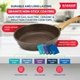 thumbnail image 4 of Bakken- Juego de utensilios de cocina suizos - Revestimiento de granito antiadherente, ollas y sartenes con asas y tapas de vidrio templado, sin PFOA, PFOS, PTFE, temperatura máxima de cerámica (hasta, 4 of 5