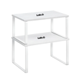 thumbnail image 1 of Juego De 2 Organizadores De Cocina De Madera Apilables, Multifuncionales Y Expandibles Lab.G Blanco, 1 of 5