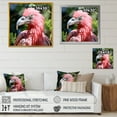 thumbnail image 4 of Designart "Flamingo in Photographic Splendor I" Animals Framed Wall Art - Traditional Green Flamingo Entryway Framed Wall Art, 4 of 6