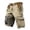 Khaki, variant on Men's Board Shorts Mens Retro Cargo American Flag Print Cotton Twill Work with Multi Pockets