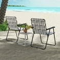 thumbnail image 2 of Costway 2PCS Folding Beach Chair Camping Lawn Webbing Chair Lightweight 1 Position Brown, 2 of 9