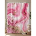 thumbnail image 4 of Pink Gold Shower Curtain Set ，Waterproof Fabric Shower Curtains Abstract Marble Shower Curtains for Bathroom,Bathroom Decor 60"x72", 4 of 6