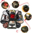 thumbnail image 3 of Explosion Box DIY Gift - Love Memory  Scrapbook  Photo Box for Birthday Gift  Anniversary Wedding or Valentine‘s Day Surprise Box (Black), 3 of 5