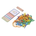 thumbnail image 1 of Palos De Juguete De Rompecabezas A Juego, Juguetes De Rompecabezas A Juego De Creación, Colores Vibrantes De Madera Para Habilidades Prácticas, 1 of 7