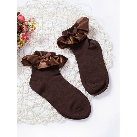 

Xingqing Baby Lace Sock Girls Tiny Newborn Spanish Knitted Cotton Blend Ankle Socks