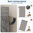 thumbnail image 6 of IdealHouse 43.3" H Armoire Wardrobe Closet with 4 Drawers & Hanging Rod, Multifunctional Wood Storage Cabinet for Bedroom, Grey, 6 of 7