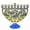 Grapevines, variant on STP Goods Pomegranate Tree Enamel Menorah with Gold Plating in Gift Box 6.9" (17.5 cm) Judaica Hanukkah Menorah Hand-Painted Artistic Menorah Metal Candelabra with Jeweled Accents, Blue and Gold