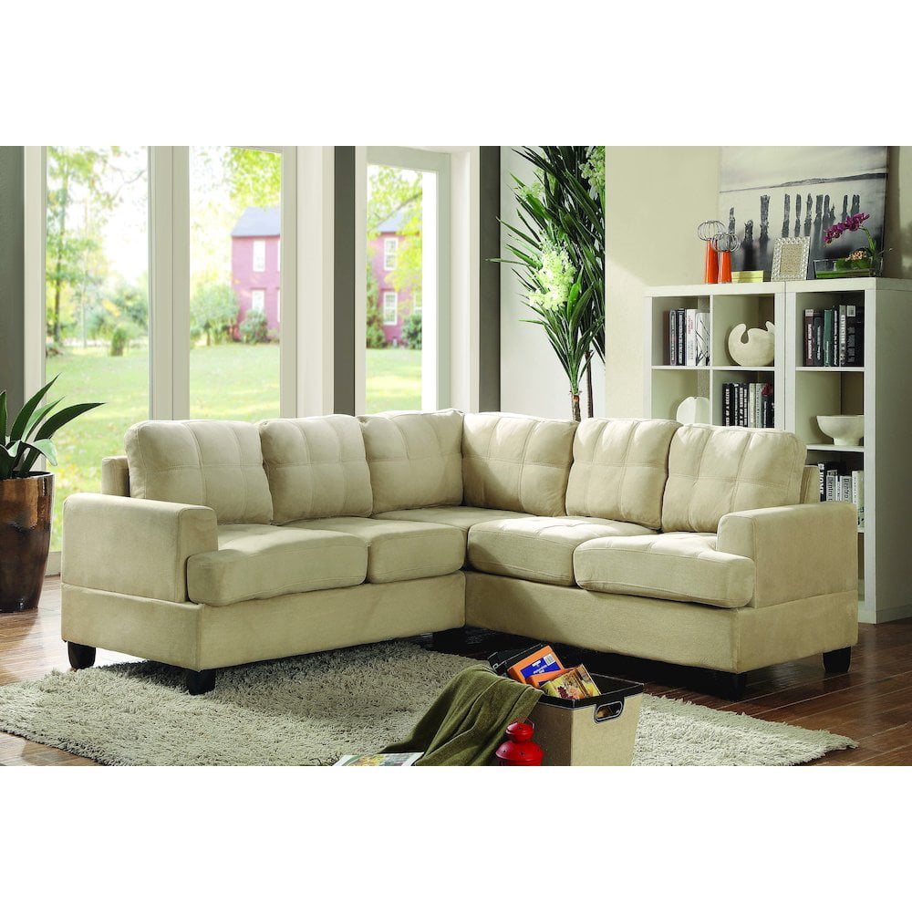 Glory Furniture Sandridge Sectional in Vanilla Color