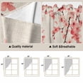 thumbnail image 5 of Swag Valance Curtains for Windows, Cherry Blossoms Light Filtering Kitchen Curtains with Rod Pocket, Spring Farmhouse Botanical Flowers Window Treatment Valances for Living Room, 36x36 - 2 PCS, 5 of 9