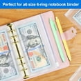 thumbnail image 3 of LQQBOX 12 PCS A6 Binder Pockets 6 Holes Zipper Cash Envelopes for Money Saving Binder, Planner Inserts Money Organizer Folder for Cash, Loose Leaf Filling Bags Document Pouch, 3 of 7
