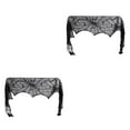 thumbnail image 1 of QualitChoice Halloween Décoration Cheminée Manteau Léger Résistant à l'Usure Écharpe Couverture Noir 45x244cm 2Set, 1 of 6