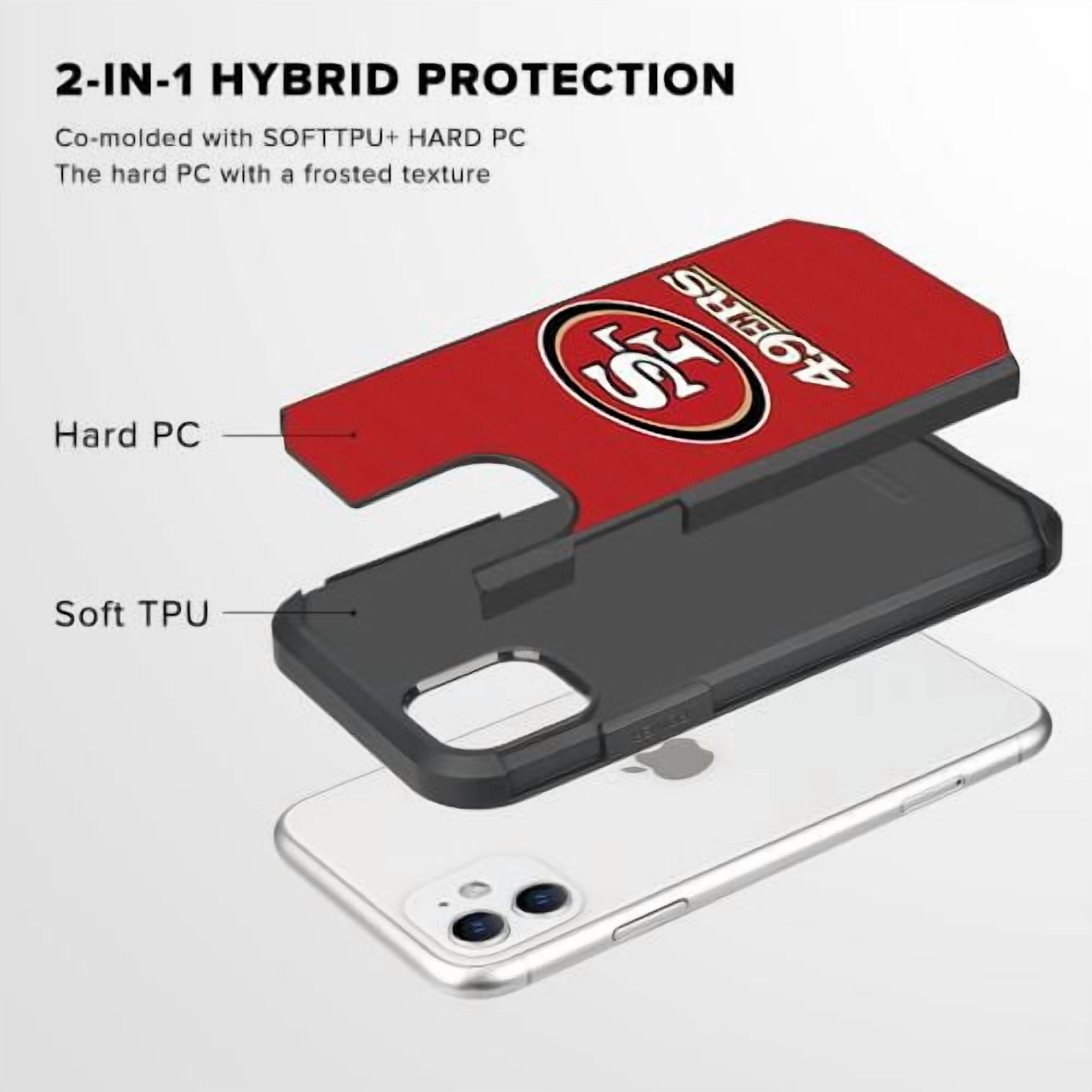 Cell Phone Case for Apple iPhone 11 - NFL Licensed San Francisco 49ers - Textured TeamColor