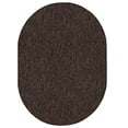 thumbnail image 1 of Broadway Collection Solid Color Indoor Outdoor Area Rug Chocolate - 6' x 8' Oval, 1 of 5
