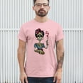 thumbnail image 3 of Tee Hunt Frida Kahlo Sugar Skull T-Shirt Calavera Day of The Dead Men's Tee, Light Pink, Small, 3 of 5