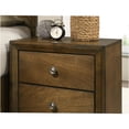 thumbnail image 6 of JERFIT Walnut Twin Bed with 2 Nightstands, 3-Piece Transitional Bedroom Set with Metal Knobs, Engineered Wood Frame, 6 of 10