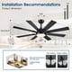 thumbnail image 3 of Ventilador de techo Kviflon de 52 pulgadas con luz LED y control remoto, 3 of 9