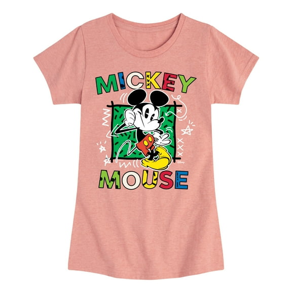 Disney - Mickey Mouse Cartoon Pop - Toddler & Youth Girls Short Sleeve Graphic T-Shirt