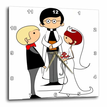 3drose, Saying Their Vows Artwork, 10x10 Wall Clock