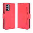 thumbnail image 1 of Case for OnePlus Nord N200 5G Cover Adjustable Detachable Card Holder Magnetic closure Leather Wallet Case - Red, 1 of 5