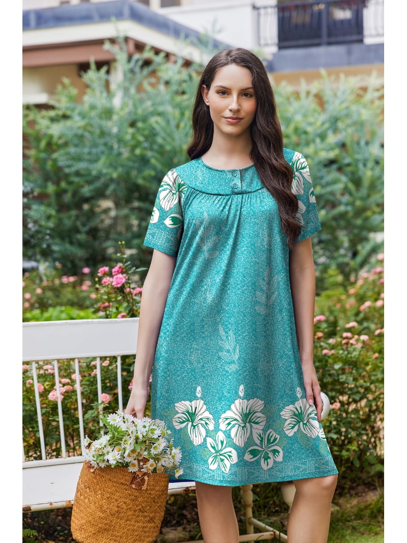 Ekouaer Moo Moos for Women Button House Dresses with Pockets Mumu