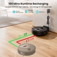 thumbnail image 4 of Lefant M330 LiDAR Navigation Robot Vacuum and Mop, 450ml Visible Dustbin, 190° PSD Obstacle Avoidance, Multi-Level Mapping, Robot Vacuum Cleaner for Hardwood Carpets Pet Hair, 4 of 12