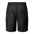 thumbnail image 2 of Bcfgryg Drawstring Belted Pocket Cargo Shorts For Men Athletic Shorts Men Black XXL, 2 of 5