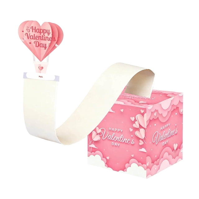 Linnome Valentines Day Party Money Drawer Paper Box Innovative Surprise Cash Container For Sweetheart And Loved One