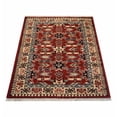 thumbnail image 6 of Rugsotic Carpets Hand Knotted Wool and Silk Area Rug, 5'x8', Rectangle, Red Cream, Oriental Handmade Low Pile Rug for Living Room Bedroom, 6 of 6