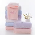 thumbnail image 6 of Pidada 100% Cotton Embroidered Floral Pattern Hand Towels for Bathroom Set of 3 (Pink), 6 of 9
