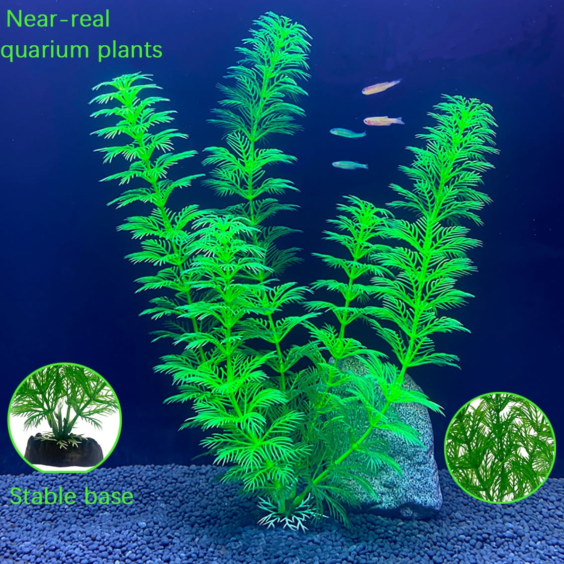 XKDOUS Fish Tank Decorations Plants, 11pcs Aquarium Decorations Plants, Fish Aquarium Decor Artificial Plant, Fish Aquarium Accessories