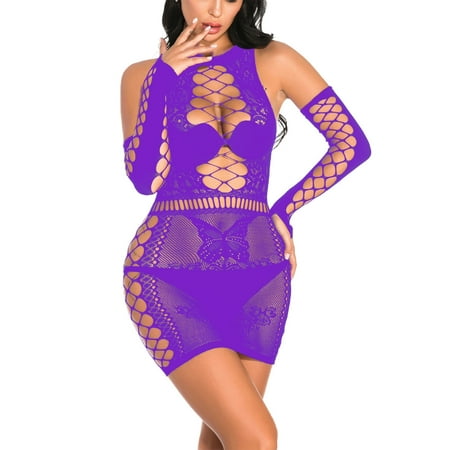 Jessdjexs Women S Sexy Lingerie Fishnet Underwear Nightwear Sleepwear Bodysuit