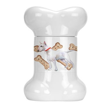 Bull Terrier Bone Shaped Treat Jar