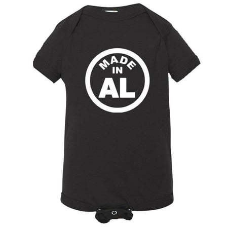 

PleaseMeTees™ Baby From Born Made In Alabama AL Logo Label Tag HQ Jumper