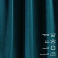 thumbnail image 3 of 3S Brother's Solid Luxury Matte Velvet Soft Curtains Set of 2 Panels Hanging Back Tap & Rod Pocket Home Décor Bedroom Kitchen Office Windows Room Darkering ( Azure-Cerulean-Celestial Blue-52"x108"), 3 of 6