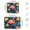 thumbnail image 4 of Yayeee Dish Drying Mat for Kitchen Counter 18"x24" Microfiber Absorbent Pad, Pink Floral Flamingo, 4 of 7