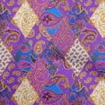 thumbnail image 1 of oneOone Rayon Purple Fabric Asian Paisley Sewing Craft Projects Fabric Prints By Yard 56 Inch Wide, 1 of 4