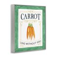 thumbnail image 3 of Stupell Industries Carrot Live Without You Pun Gray Framed Giclee Art design by Lara Beeston, 30 x 24, 3 of 8