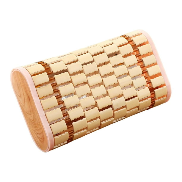 Almohada de bambú para reposacabezas, sauna, reposacabezas para el hogar, cómoda y portátil. con cuentas