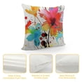 thumbnail image 4 of BCIIG  Colorful Throw Pillow Cushion Cover, Hawaiian Beach Party Theme with Lively Flowers Abstract Summertime Composition, Decorative Square Accent Pillow Case, 24" X 24", Marigold Multicolor, 4 of 5