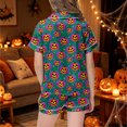 thumbnail image 6 of Kids Halloween Pajamas Size 4-5 Years Childrens Halloween Sleepwear Short Sleeve Top and Shorts Comfort Boys Pjs Green, 6 of 6