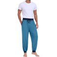 thumbnail image 6 of GIRUNS Men's Pajama Pants Soft Casual Sleep Pants With Pockets Elastic Waistband Sleepwear Pants With Drawstring PJ Black 2XL, 6 of 6