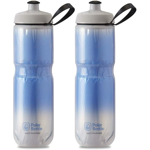 Polar Bottle Pack de 2 Bouteilles d'Eau Isothermes Sport - Bouteille à Presser Sans BPA, Sport et Vélo avec Poignée