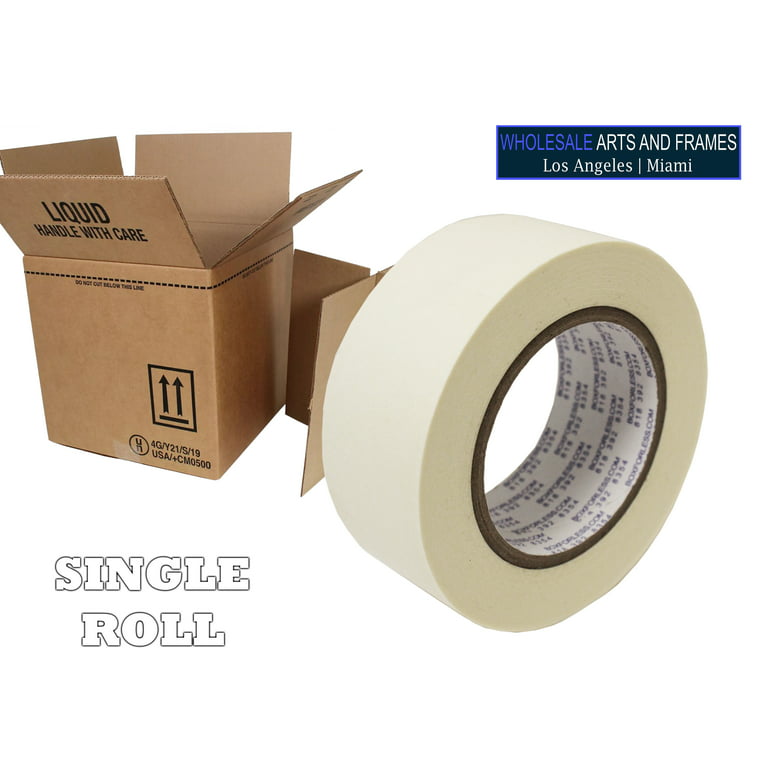 2x60 yds White Masking Tape 1 Roll General Purpose Beige Painter's Tape  for Painting, Labeling, Packaging, Craft, Art, Hobbies, Home, Office,  School