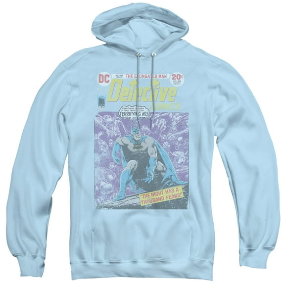 Batman A Thousand Fears Adult Pullover Hoodie Sweatshirt Light Blue