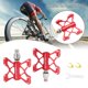 thumbnail image 5 of Pedales de plataforma plana para bicicleta, rosca de 14 mm, componentes de aleación de aluminio para bicicletas de montaña. rojo, 5 of 9