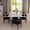 black, variant on Modern 7-Piece Faux Marble Dining Table Top with Boucle Chairs in White Dining Room Set for Kitchen